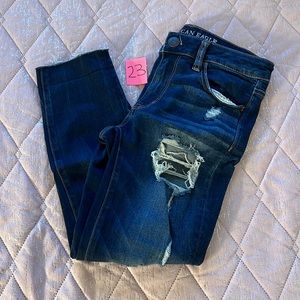 AEO ripped jegging crop